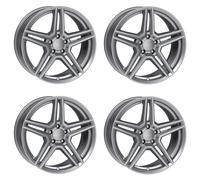 4 Jantes Rial M10 6.5Jx16 ET44 5x112 GRA pour MERCEDES-BENZ A B C CLA