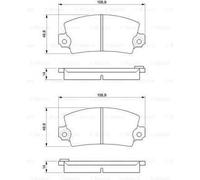 4 jeux de plaquettes de frein à disque BOSCH 0986461396 pour ALFA ROMEO CITROËN FIAT