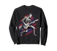 4 Juillet Abraham Lincoln Guitare à Jouer Abe USA Président Sweatshirt