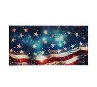 4 juillet Drapeau des États-Unis Peint Couverture de Lumière Fluorescent | Décoration de plafond magnétique pour salle de ureau, maison
