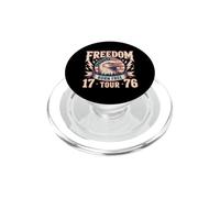 4 Juillet : Eagle Freedom Tour 1776 | Retro Born Free PopSockets PopGrip pour MagSafe