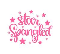 4 juillet étoilé en Amérique Stickers muraux 64x82.9cm Décoration artistique Rose