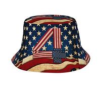4 Juillet Independence Day America USA Bucket Chapeaux pour Femmes Hommes Sun Cap Summer Outdoor Fisherman Hat Fashion Packable Travel Beach Cap