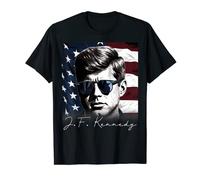 4 juillet John F. Kennedy président drapeau des États-Unis patriotique T-Shirt