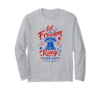 4 Juillet Let Freedom Ring Bell Manche Longue