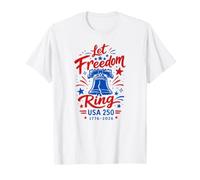 4 Juillet Let Freedom Ring Bell T-Shirt