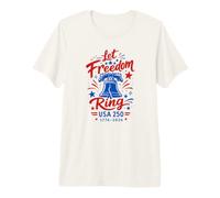 4 Juillet Let Freedom Ring Bell T-Shirt Haut de Gamme