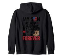 4 Juillet Mon Fils Mon Bébé Mon Héros Sweat à Capuche