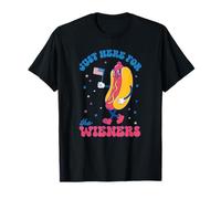 4 juillet pour Men Funny Just Here For The Weiners T-Shirt