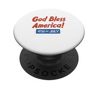 4 juillet, que Dieu bénisse le jour de l'indépendance de l'Amérique. Grande nation PopSockets PopGrip Adhésif