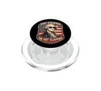 4 Juillet Stay Strapped Get Clapped Washington American PopSockets PopGrip pour MagSafe