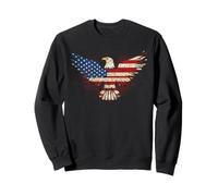 4 juillet USA Aigle patriotique drapeau américain hommes femmes enfants Sweatshirt
