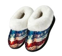 4 juillet USA Drapeau Peint Pantoufles Intérieur Extérieur Maison Chaussures, multicolore, 46 EU