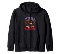 4 Juillet WTF is Kilometer Funny USA Patriotic Eagle Art Sweat à Capuche