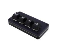4 Key Keypad with Voice Input for AI Programming (Black) | Touches mécaniques personnalisables, voix vers texte efficace, compatibilité filaire universelle