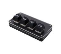 4 Key Keypad with Voice Input for AI Programming (Transparent) | Touches mécaniques personnalisables, voix vers texte efficace, compatibilité filaire universelle
