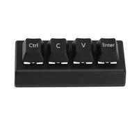 4 Keys Macro Keypad, USB Wired Keyboard Supports Hot Swappable Red Switch Customizable Mini Keypad for Gaming Office Home Women Men (Black)