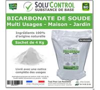 4 Kg de Bicarbonate de Soude Multi Usages, Maison et Jardin, 100% Naturel, Sachet Zip refermable