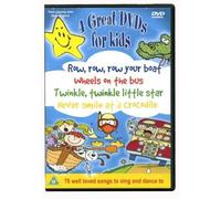 4 Kids DVD Collection. Row row row your boat, The Wheels on the Bus, Twinkle Twinkle Little Star & Never smile at a crocodile