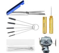 4 Kit Aiguille de Nettoyage de Carburateur Multi-Tailles, Acier Inoxydable Carbon Dirt Jet Remover Cleaner, Nettoyant Carburateur avec 5 Brosse en Nylon 1 Pic Pointu Boites pour Voitures Motos