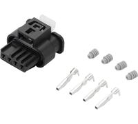 4 Kit De Connecteur De Fiche De Capteur De Débit D'Air Massique À 4 Broches Compatible pour BMW, Connecteur De Borne Femelle En Plastique Noir De La Série 1.2 Mm Étanche.