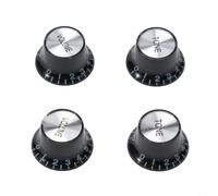 4 Knobs Guitare Volume Tones Or Brun 15mm 4 Knobs Guitare Volume(Black) | Diamètre axe 6mm, hauteur 15mm, diamètre haut 18.2mm, base 26.5mm, mesure précise pour avant achat