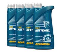 4 L 4x 1 Litre Mannol Huile de Chaîne Universel Minérale Tronçonneuse Scie