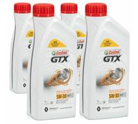 4 L D'Huile Moteur Castrol GTX 5W30 RN17 Acea C3 API SN Essence/Diesel EURO 6
