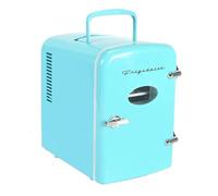 4 L Mini Réfrigérateur Portable 6 Canettes Petit Réfrigérateur Refroidisseur Et Réchauffeur Thermoélectrique AC / 12V DC Faible Bruit De Fonctionnement pour Voiture/Camping/Voyage (Color : Blue)
