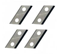 4 Lames Broyeur Végétaux - Entraxe 35mm Vis M10 - Couteaux Acier Carbone - Compatibles Avec RSH2400R Eco ES1600 Ryobi RSH2545B Einhell McCulloch