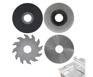 4 Lames Circulaires pour Scie Circulaire À Table, Mini-Roue de Remplacement Multifonctionnelle pour Scie À Table, Lame Fine Hss + Lame pour Bois + Résine + Diamantée, Alésage 16mm(5/8")