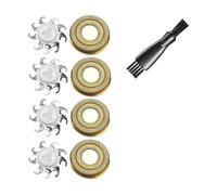 4 Lames De Rechange For Rasoir, Compatibles Avec WAHFOX Et Skull Pitbull, Version PRO 4, Compatibles Avec Les Têtes De Rasoir SKULL.(Gold 4pcs)
