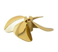 4 lames en alliage de zinc pour hélice RC 55 mm 60 mm pour bateau marin ROV remorqueur appât de pêche bateau en bois compatible avec support d'arbre de 4 mm (D60 mm main gauche)