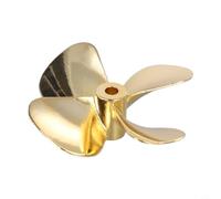 4 lames en alliage de zinc pour hélice RC 55 mm 60 mm pour bateau marin ROV remorqueur appât de pêche bateau en bois compatible avec support d'arbre de 4 mm (D55 mm main gauche)