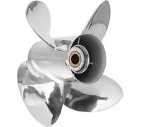 4 lames hélice hors bord inox 13 x 19 Rh Pitch pour moteur Yamaha 50-130 cv