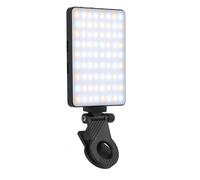 4. Lampe à selfie avec clip de téléphone avant et avant - 72 LED, adaptée aux téléphones mobiles, iPad, 3 modes - Noir