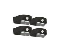 : 4 lampes de porte sans fil à LED avec détecteur de mouvement - Noir