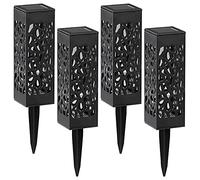 4 lanternes décoratives solaires à LED blanc chaud [Lunartec]