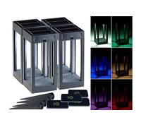 Lunartec : 4 lanternes solaires d'extérieur télécommandées à couleur changeante 80 lm