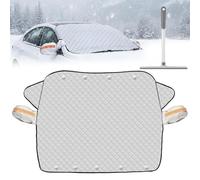 4-Layer Magnetic Windshield Cover for Car, 2026 New Car Windshield Covers, Windshields Frost Protector Cover with Side Window and Rearview Mirror Protector, for Most Cars, SUV, Truck (M)