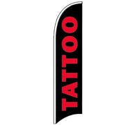 4 Less Co TATTOO Drapeau Swooper sans vent avec plumes 0,8 x 3,5 m de haut (drapeau uniquement) Kb