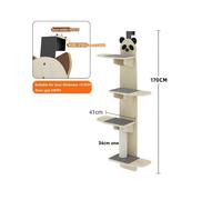 4-Levels Door Hanging Cat Climber Door Vertical Cat Rack Tower Plank for Indoor Cats Grab the Board