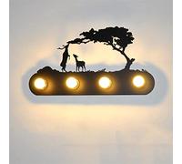 4-Lights Bathroom Mirror Headlight Animal Deer Iron Commercial Business Illumination Creative Household Living Room Decoration Wall Lamp Energy Saving Retro Industry Sconce E27 Edi