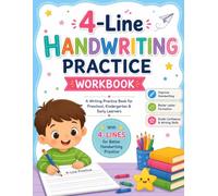 4-Line English Writing Workbook: Practice Book for Letter Formation, Handwriting, Classwork and Homework | 8.5 × 11 Inches | Preschool, Kindergarten & Primary Students