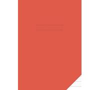 4 Lines Handwriting Practice Exercise Book A4: Four Lined Paper Notebook / Jotter | 16mm Rules with 4mm Dotted Midline | Learning for School Age Children | Red