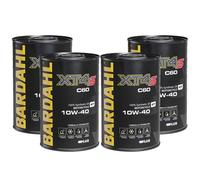4 Litres Bardahl Xt4-S C60 10W40 Huile Moteur Moto 4 Temps Api Sn Jaso Ma-Ma2 4T