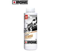 IPONE - Huile Moto 4 Temps 15W50 15.5 - 4 Litres - Semi-Synthétique - Protection du moteur - Lubrification Optimale