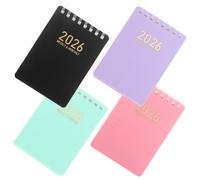 4 Livres Agenda De Poche 3" Spiralé Hebdomadaire Janv Déc 2026