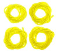 4 Lot de 1.5 mètres Tuyau Durite d'essence, Tuyau D'essence Jaune, 2 x 3.5 mm, 2.5 x 5 mm, 3 x 5 mm, 3 x 6 mm, Carburant Flexible Résistant, Pour Souffleur Coupe-Bordure Tronçonneuse Débroussailleuse