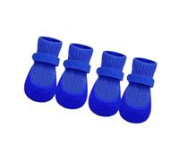 4 Lots de Chaussettes pour Pieds de Chien avec Semelles, Blue M | Dessous texturés, construction extensible pour s ' habiller, ensemble lavable pour une utilisation répétée en